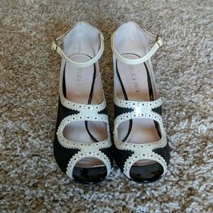 Chelsea Crew peep toe pumps